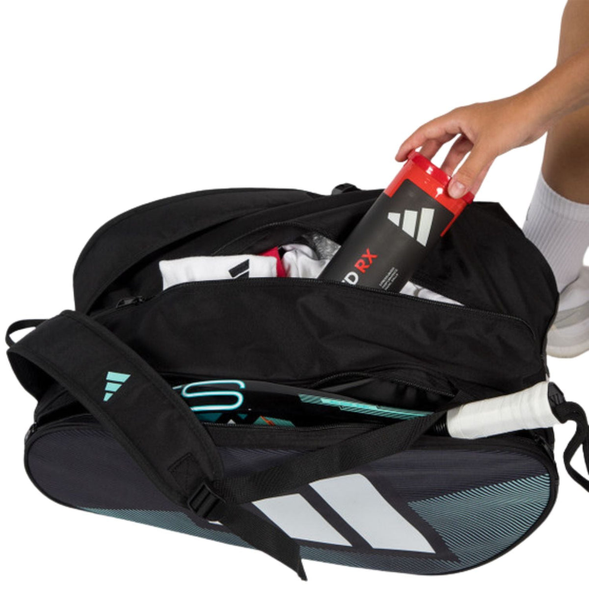 Adidas Racketbag Control 2026 Black/Blue - Padel Bag - au.justpadel.com