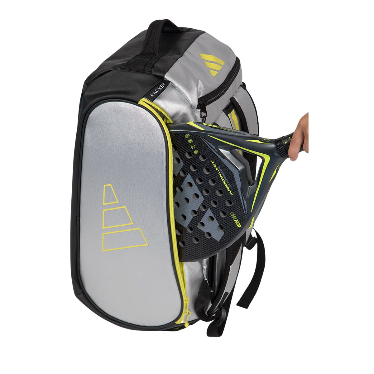 Adidas Racket Bag Tour 2026 Silver/Lime - Padel Bag - au.justpadel.com